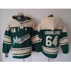 Minnesota Wilds #64 Mikael Granlund Cream-Green Pullover Hooded