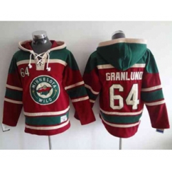 Minnesota Wilds #64 Mikael Granlund Red-Green Pullover Hooded