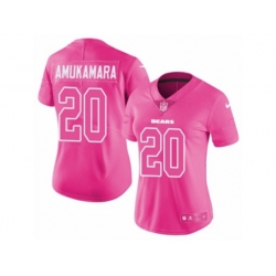 Womens Chicago Bears #20 Prince Amukamara Limited Pink Rush Fashion NFL Jersey