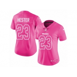 Womens Chicago Bears #23 Devin Hester Limited Pink Rush Fashion NFL Jersey