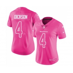 Women Seattle Seahawks #4 Michael Dickson Limited Pink Rush Fashion Football Jersey