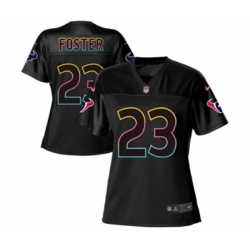 Women Houston Texans #23 Arian Foster Game Black Fashion Football Jersey Women Houston Texans #23 Arian Foster Game Black Fashion Football Jersey