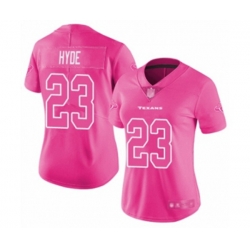 Women Houston Texans #23 Carlos Hyde Limited Pink Rush Fashion Football Jersey Women Houston Texans #23 Carlos Hyde Limited Pink Rush Fashion Football Jersey