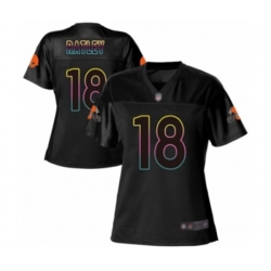 Women Cleveland Browns #18 Damion Ratley Game Black Fashion Football Jersey Women Cleveland Browns #18 Damion Ratley Game Black Fashion Football Jersey