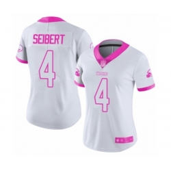Women Cleveland Browns #4 Austin Seibert Limited White Pink Rush Fashion Football Jersey Women Cleveland Browns #4 Austin Seibert Limited White Pink Rush Fashion Football Jersey