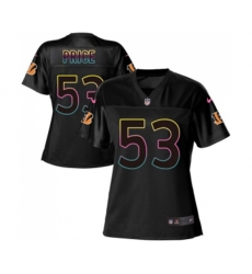 Women Cincinnati Bengals #53 Billy Price Game Black Fashion Football Jersey