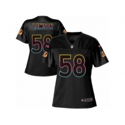 Women Cincinnati Bengals #58 Carl Lawson Game Black Fashion NFL Jersey Women Cincinnati Bengals #58 Carl Lawson Game Black Fashion NFL Jersey