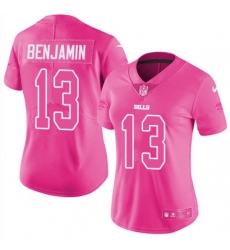Women Buffalo Bills #13 Kelvin Benjamin Limited Pink Rush Fashion NFL Jersey