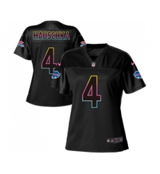 Women Buffalo Bills #4 Stephen Hauschka Game Black Fashion Football Jersey