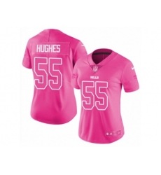 Womens Buffalo Bills #55 Jerry Hughes Limited Pink Rush Fashion NFL Jersey