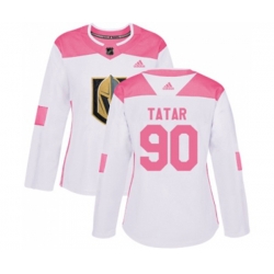 Women Vegas Golden Knights #90 Tomas Tatar Authentic White Pink Fashion NHL Jersey Women Vegas Golden Knights #90 Tomas Tatar Authentic White Pink Fashion NHL Jersey