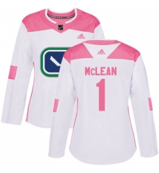 Women Vancouver Canucks #1 Kirk Mclean Authentic Pink Fashion NHL Jersey Women Vancouver Canucks #1 Kirk Mclean Authentic Pink Fashion NHL Jersey