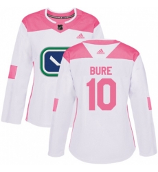 Women Vancouver Canucks #10 Pavel Bure Authentic White Pink Fashion NHL Jersey Women Vancouver Canucks #10 Pavel Bure Authentic White Pink Fashion NHL Jersey