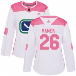 Women Vancouver Canucks #26 Thomas Vanek Authentic White Pink Fashion NHL Jersey Women Vancouver Canucks #26 Thomas Vanek Authentic White Pink Fashion NHL Jersey
