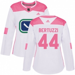 Women Vancouver Canucks #44 Todd Bertuzzi Authentic White Pink Fashion NHL Jersey Women Vancouver Canucks #44 Todd Bertuzzi Authentic White Pink Fashion NHL Jersey