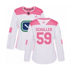 Women Vancouver Canucks #59 Tim Schaller Authentic White Pink Fashion NHL Jersey Women Vancouver Canucks #59 Tim Schaller Authentic White Pink Fashion NHL Jersey