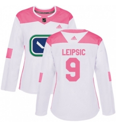 Women Vancouver Canucks #9 Brendan Leipsic Authentic White Pink Fashion NHL Jersey Women Vancouver Canucks #9 Brendan Leipsic Authentic White Pink Fashion NHL Jersey