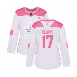 Women Toronto Maple Leafs #17 Wendel Clark Authentic White Pink Fashion NHL Jersey Women Toronto Maple Leafs #17 Wendel Clark Authentic White Pink Fashion NHL Jersey