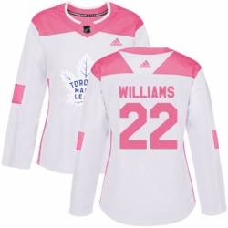 Women Toronto Maple Leafs #22 Tiger Williams Authentic White Pink Fashion NHL Jersey Women Toronto Maple Leafs #22 Tiger Williams Authentic White Pink Fashion NHL Jersey