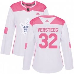 Women Toronto Maple Leafs #32 Kris Versteeg Authentic White Pink Fashion NHL Jersey Women Toronto Maple Leafs #32 Kris Versteeg Authentic White Pink Fashion NHL Jersey