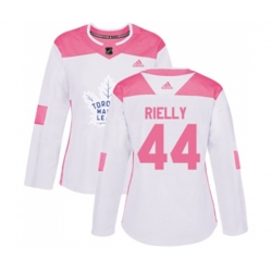 Women Toronto Maple Leafs #44 Morgan Rielly Authentic White Pink Fashion NHL Jersey Women Toronto Maple Leafs #44 Morgan Rielly Authentic White Pink Fashion NHL Jersey