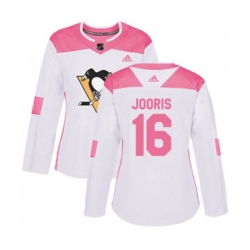 Women Adidas Pittsburgh Penguins #16 Josh Jooris Authentic White Pink Fashion NHL Jersey Women Adidas Pittsburgh Penguins #16 Josh Jooris Authentic White Pink Fashion NHL Jersey
