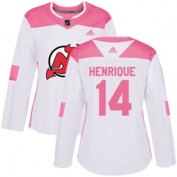 Women New Jersey Devils #14 Adam Henrique Authentic White Pink Fashion NHL Jersey Women New Jersey Devils #14 Adam Henrique Authentic White Pink Fashion NHL Jersey