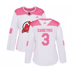 Women New Jersey Devils #3 Ken Daneyko Authentic White Pink Fashion Hockey Jersey Women New Jersey Devils #3 Ken Daneyko Authentic White Pink Fashion Hockey Jersey