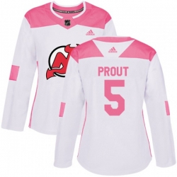 Women New Jersey Devils #5 Dalton Prout Authentic White Pink Fashion NHL Jersey Women New Jersey Devils #5 Dalton Prout Authentic White Pink Fashion NHL Jersey