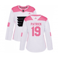 Women Adidas Philadelphia Flyers #19 Nolan Patrick Authentic White Pink Fashion NHL Jersey Women Adidas Philadelphia Flyers #19 Nolan Patrick Authentic White Pink Fashion NHL Jersey