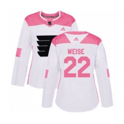 Women Adidas Philadelphia Flyers #22 Dale Weise Authentic White Pink Fashion NHL Jersey Women Adidas Philadelphia Flyers #22 Dale Weise Authentic White Pink Fashion NHL Jersey