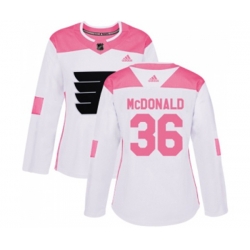 Women Adidas Philadelphia Flyers #36 Colin McDonald Authentic White Pink Fashion NHL Jersey Women Adidas Philadelphia Flyers #36 Colin McDonald Authentic White Pink Fashion NHL Jersey