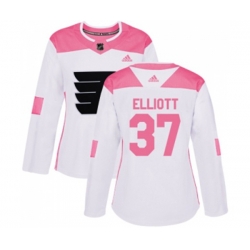 Women Adidas Philadelphia Flyers #37 Brian Elliott Authentic White Pink Fashion NHL Jersey Women Adidas Philadelphia Flyers #37 Brian Elliott Authentic White Pink Fashion NHL Jersey