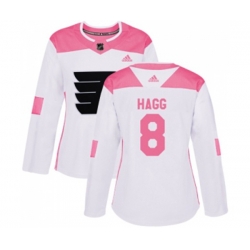 Women Adidas Philadelphia Flyers #8 Robert Hagg Authentic White Pink Fashion NHL Jersey Women Adidas Philadelphia Flyers #8 Robert Hagg Authentic White Pink Fashion NHL Jersey