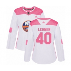 Women New York Islanders #40 Robin Lehner Authentic White Pink Fashion NHL Jersey Women New York Islanders #40 Robin Lehner Authentic White Pink Fashion NHL Jersey