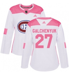 Women Montreal Canadiens #27 Alex Galchenyuk Authentic White Pink Fashion NHL Jersey Women Montreal Canadiens #27 Alex Galchenyuk Authentic White Pink Fashion NHL Jersey