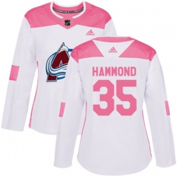 Womens Colorado Avalanche #35 Andrew Hammond Authentic White Pink Fashion NHL Jersey Womens Colorado Avalanche #35 Andrew Hammond Authentic White Pink Fashion NHL Jersey