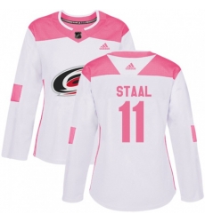 Women Carolina Hurricanes #11 Jordan Staal Authentic White Pink Fashion NHL Jersey Women Carolina Hurricanes #11 Jordan Staal Authentic White Pink Fashion NHL Jersey