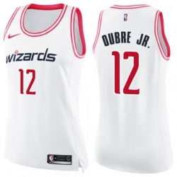 Womens Washington Wizards #12 Kelly Oubre Jr. Swingman White Pink Fashion NBA Jersey Womens Washington Wizards #12 Kelly Oubre Jr. Swingman White Pink Fashion NBA Jersey