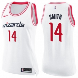 Womens Washington Wizards #14 Jason Smith Swingman White Pink Fashion NBA Jersey Womens Washington Wizards #14 Jason Smith Swingman White Pink Fashion NBA Jersey