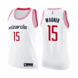 Womens Washington Wizards #15 Moritz Wagner Swingman White Pink Fashion Basketball Jersey Womens Washington Wizards #15 Moritz Wagner Swingman White Pink Fashion Basketball Jersey