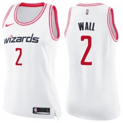 Womens Washington Wizards #2 John Wall Swingman White Pink Fashion NBA Jersey Womens Washington Wizards #2 John Wall Swingman White Pink Fashion NBA Jersey