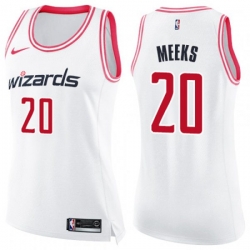 Womens Washington Wizards #20 Jodie Meeks Swingman White Pink Fashion NBA Jersey Womens Washington Wizards #20 Jodie Meeks Swingman White Pink Fashion NBA Jersey