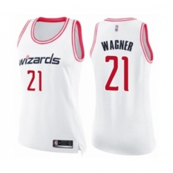 Womens Washington Wizards #21 Moritz Wagner Swingman White Pink Fashion Basketball Jers Womens Washington Wizards #21 Moritz Wagner Swingman White Pink Fashion Basketball Jers