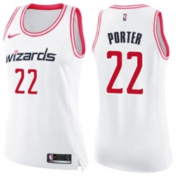 Womens Washington Wizards #22 Otto Porter Swingman White Pink Fashion NBA Jersey Womens Washington Wizards #22 Otto Porter Swingman White Pink Fashion NBA Jersey