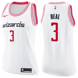 Womens Washington Wizards #3 Bradley Beal Swingman White Pink Fashion NBA Jersey Womens Washington Wizards #3 Bradley Beal Swingman White Pink Fashion NBA Jersey