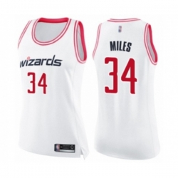 Womens Washington Wizards #34 C.J. Miles Swingman White Pink Fashion Basketball Jersey Womens Washington Wizards #34 C.J. Miles Swingman White Pink Fashion Basketball Jersey