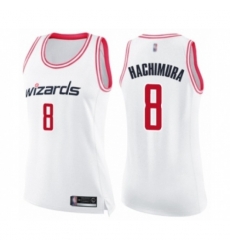 Womens Washington Wizards #8 Rui Hachimura Swingman White Pink Fashion Basketball Jersey