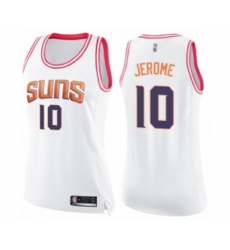Womens Phoenix Suns #10 Ty Jerome Swingman White Pink Fashion Basketball Jersey