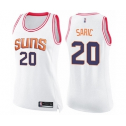 Womens Phoenix Suns #20 Dario Saric Swingman White-Pink Fashion Basketball Jersey Womens Phoenix Suns #20 Dario Saric Swingman White-Pink Fashion Basketball Jersey